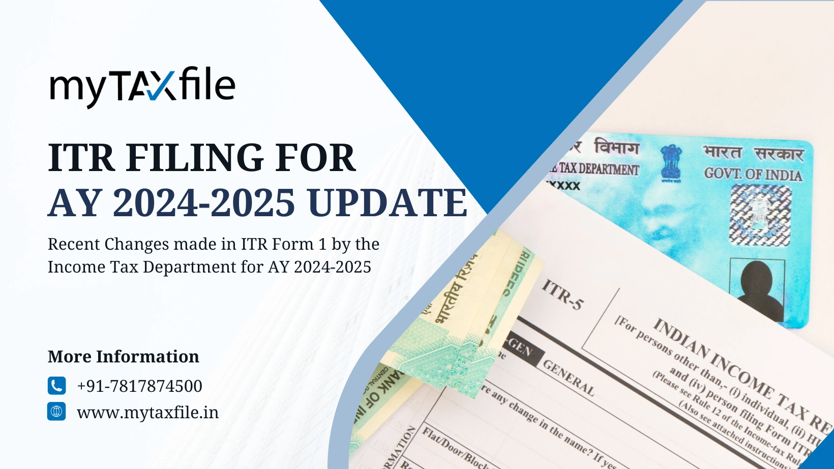 Recent Changes made in ITR Form 1 by the Income Tax Department for AY 2024-2025